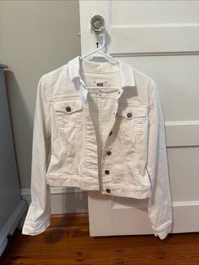 PAIGE White Denim Trucker Jacket